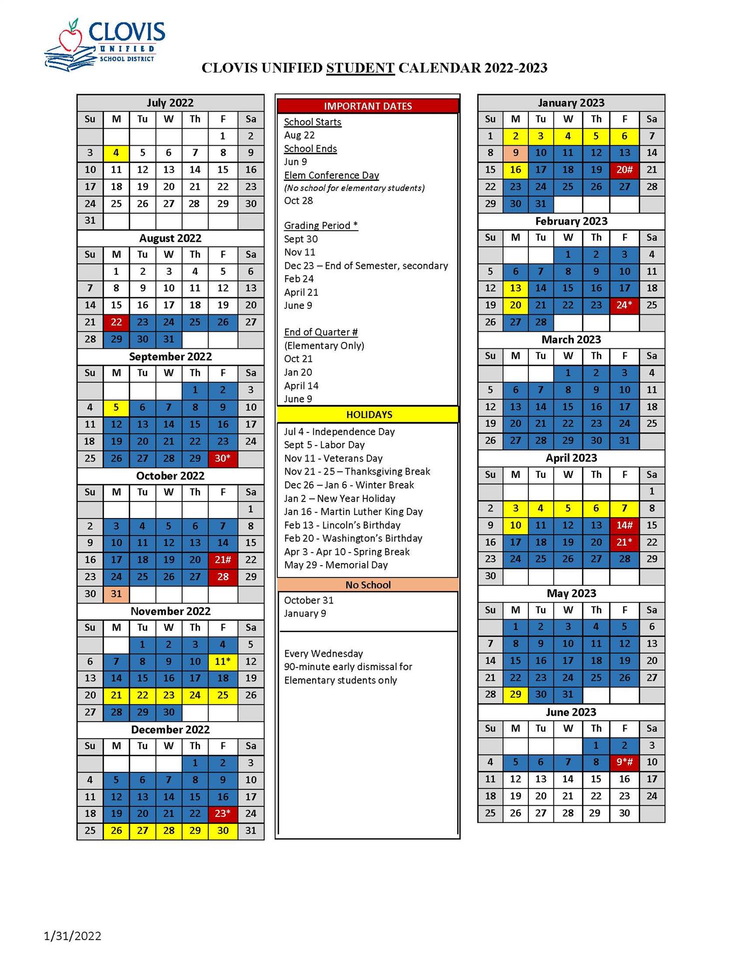 Cusd 2023 To 2023 Calendar Get Calendar 2023 Update